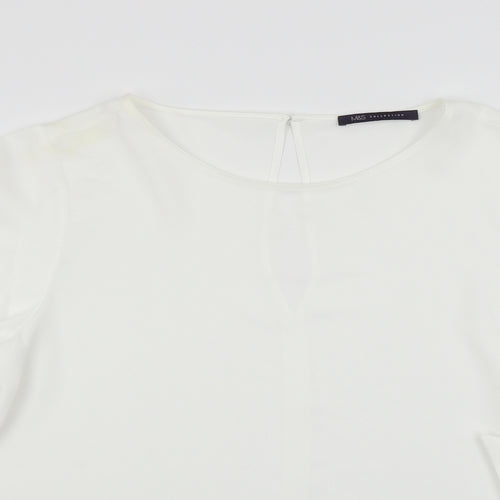Marks and Spencer Womens White   Basic Blouse Size 14