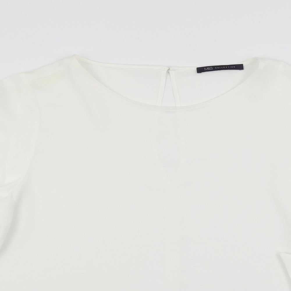Marks and Spencer Womens White   Basic Blouse Size 14