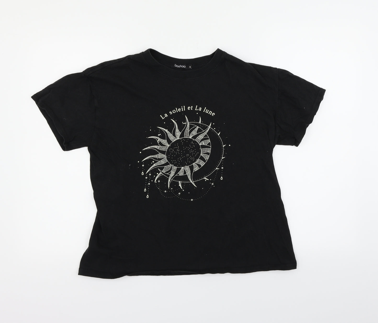Boohoo Womens Black   Basic T-Shirt Size M