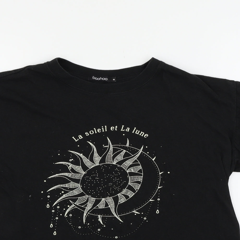 Boohoo Womens Black   Basic T-Shirt Size M