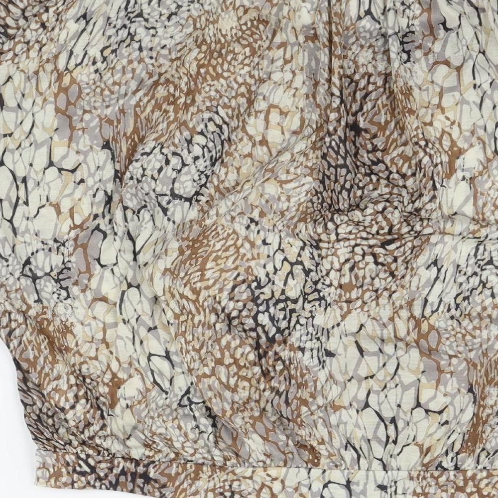 Wallis Womens Beige Floral  Basic T-Shirt Size M