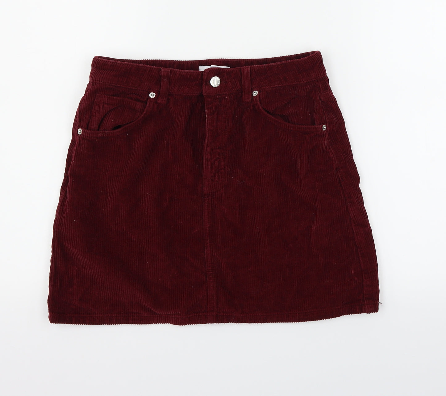 Topshop Womens Red   Flare Skirt Size 10