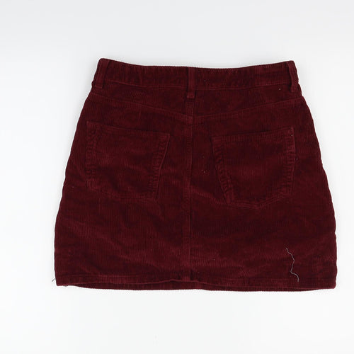 Topshop Womens Red   Flare Skirt Size 10
