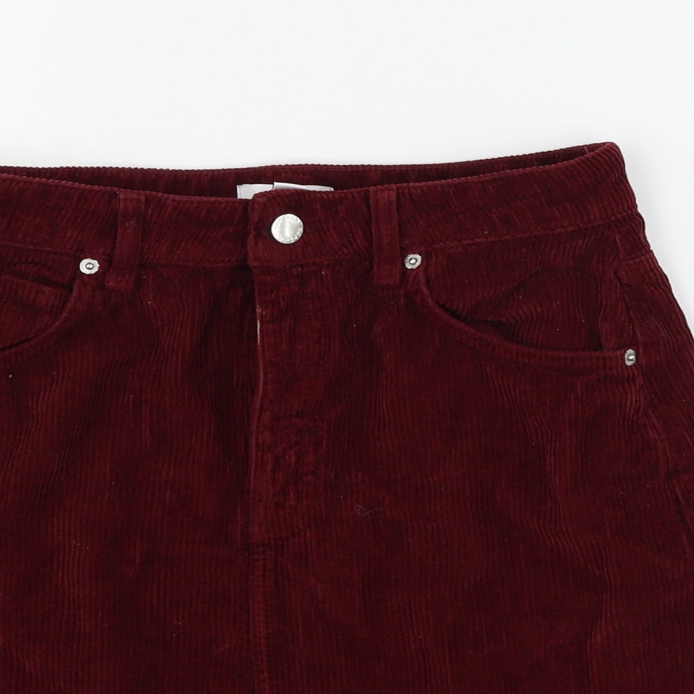 Topshop Womens Red   Flare Skirt Size 10
