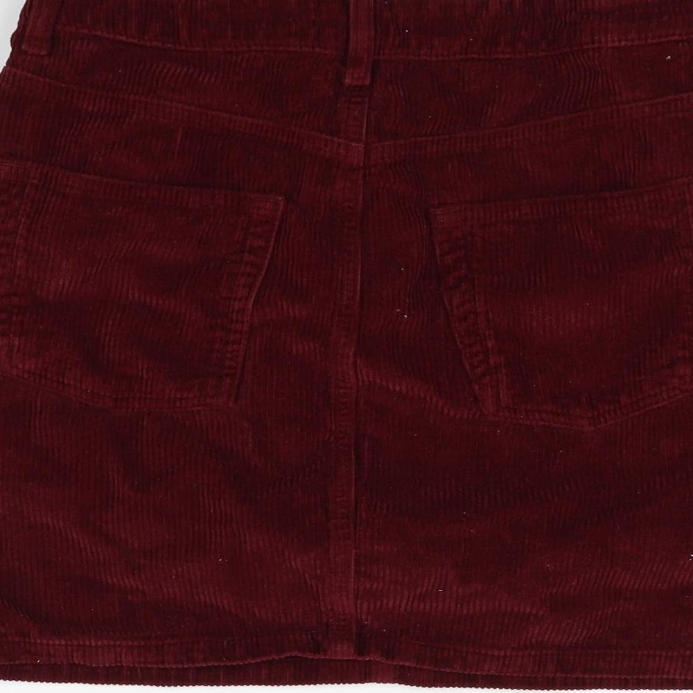 Topshop Womens Red   Flare Skirt Size 10