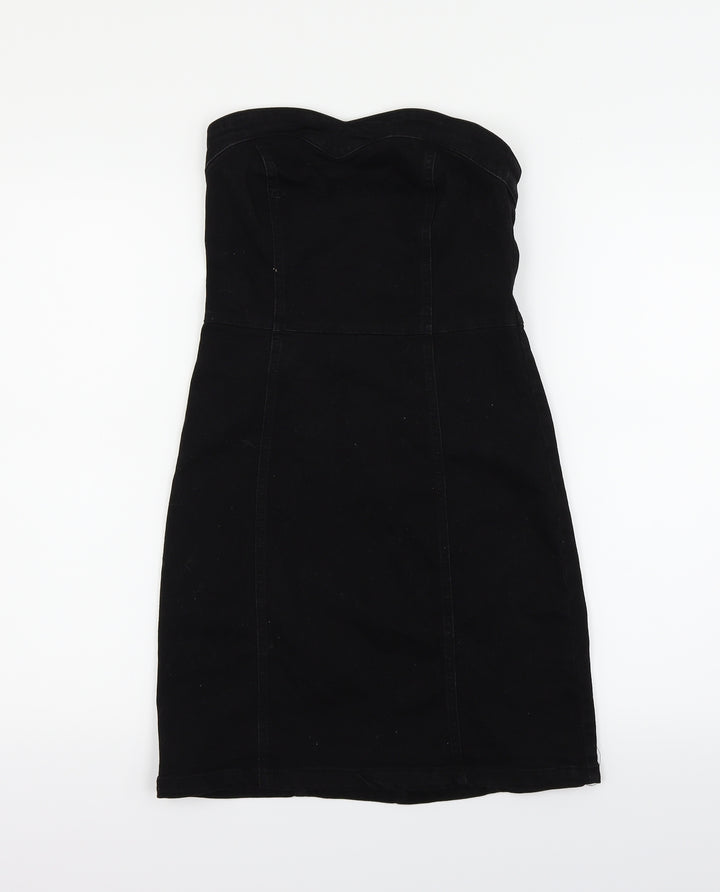 Denim & Co. Womens Black Fit & Flare Size 8