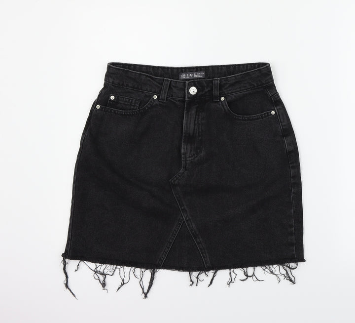 deniem & co Womens Black Flare Skirt Size 10