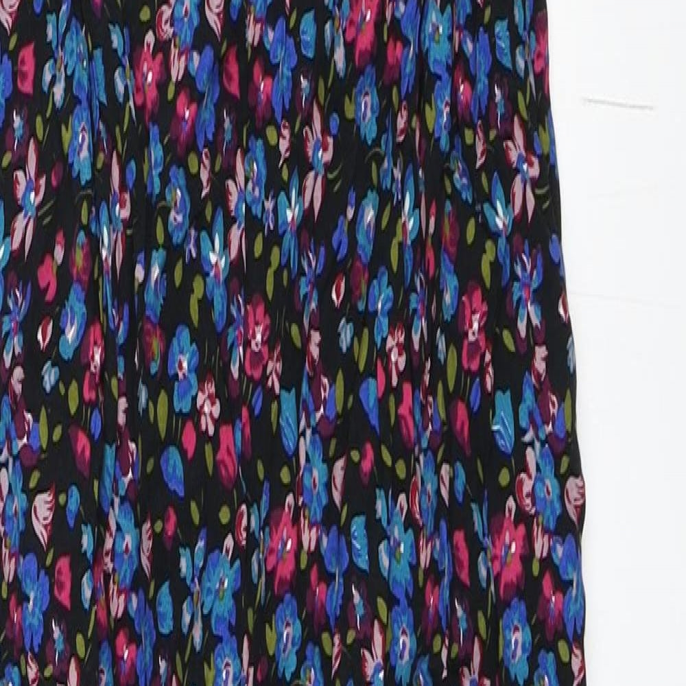 ASOS Womens Black Floral  Jumpsuit One-Piece Size 8