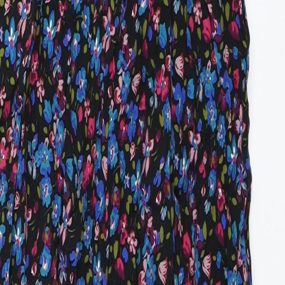 ASOS Womens Black Floral  Jumpsuit One-Piece Size 8