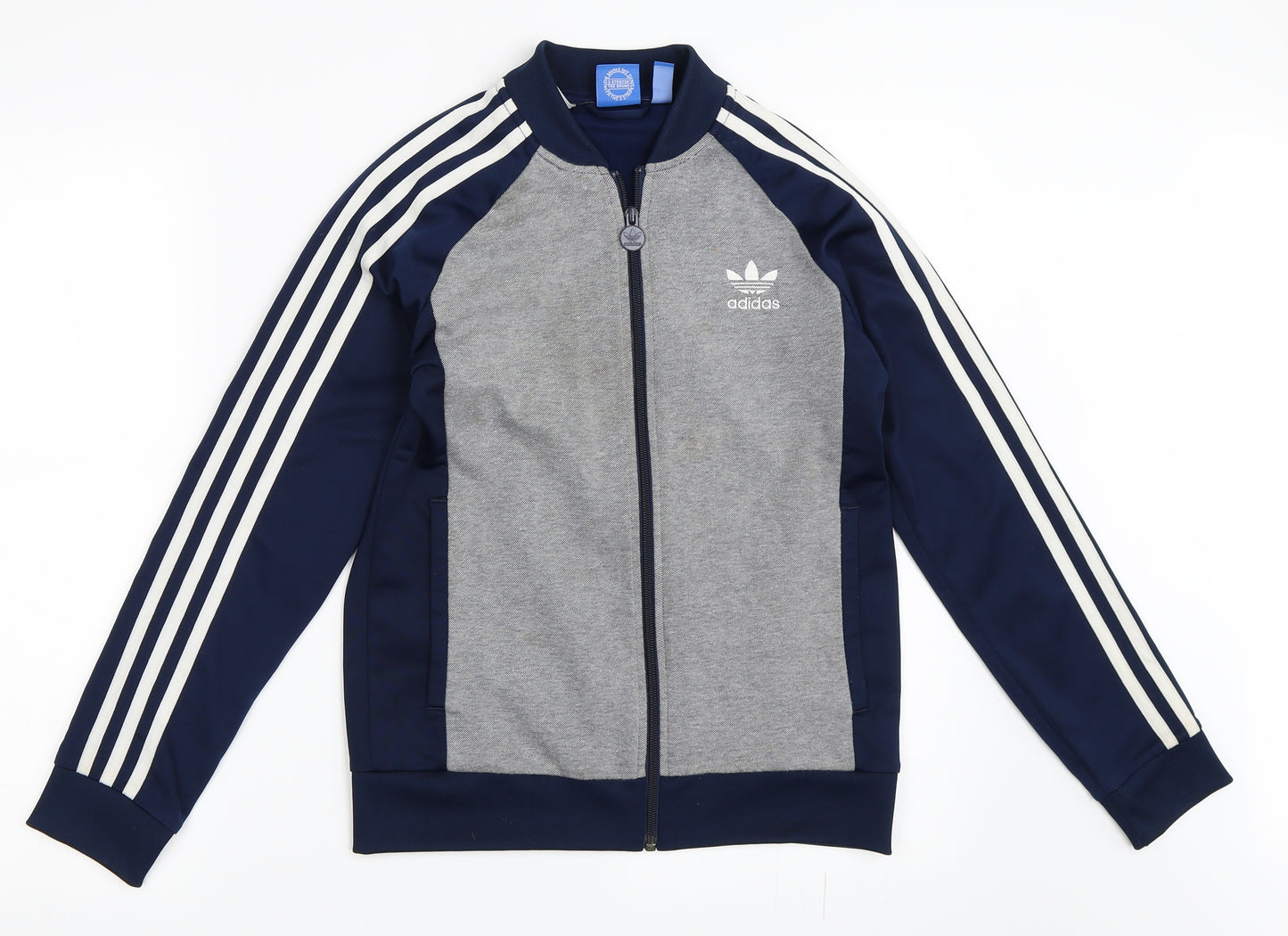 adidas Boys Blue   Full Zip Sweatshirt Size 10-11 Years