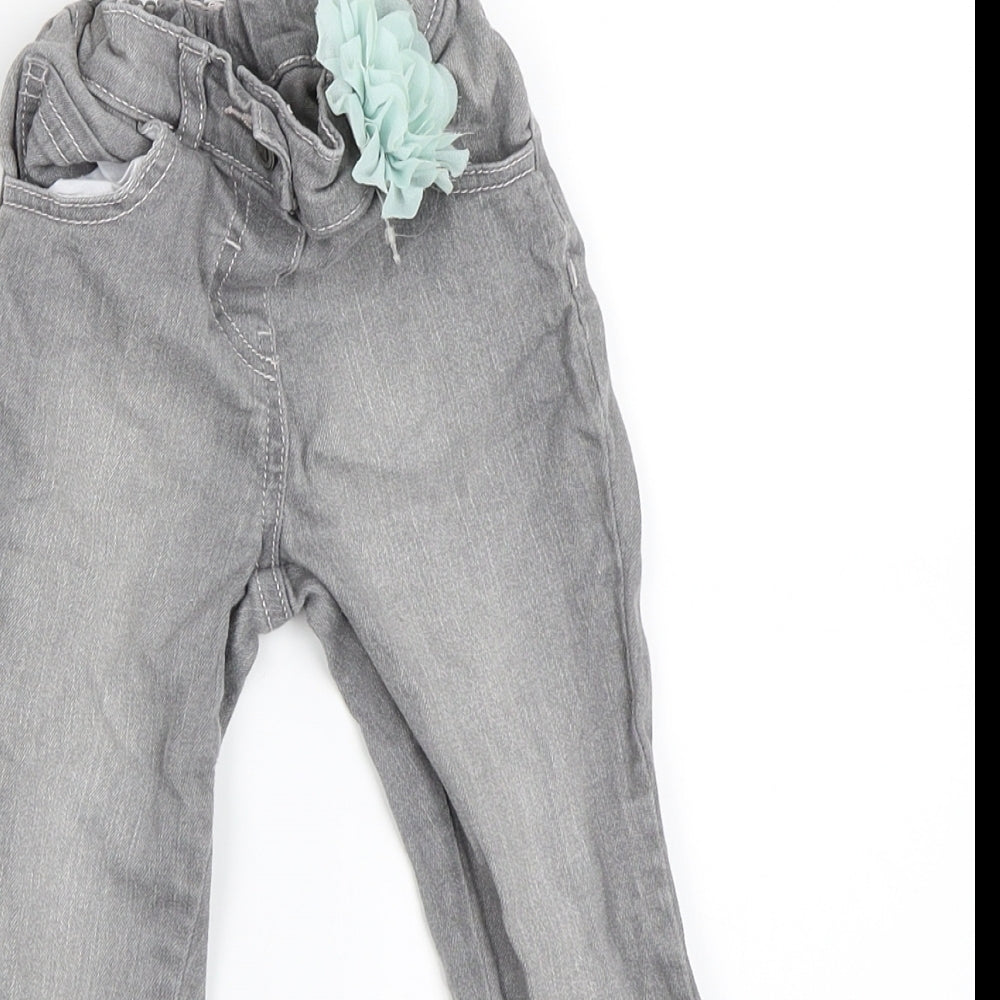 George Girls Grey  Denim Skinny Jeans Size 2-3 Years