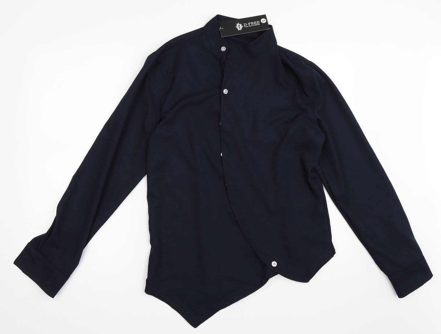D.Free Womens Blue   Basic Blouse Size L