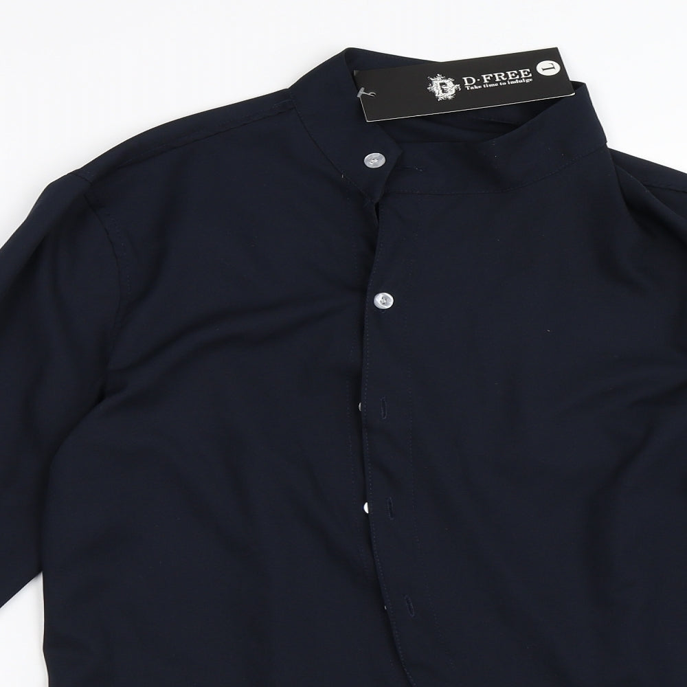 D.Free Womens Blue   Basic Blouse Size L