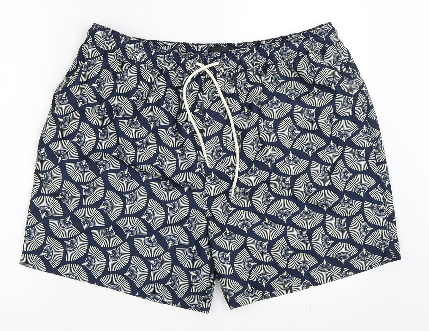 George Mens Blue Geometric  Bermuda Shorts Size XL - swim shorts