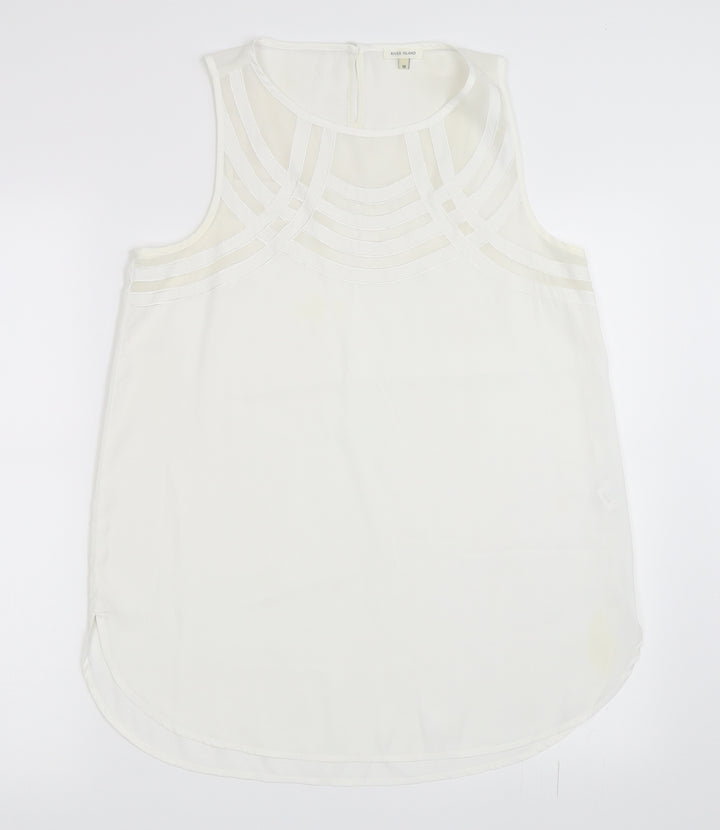River Island Womens White   Basic Blouse Size 10