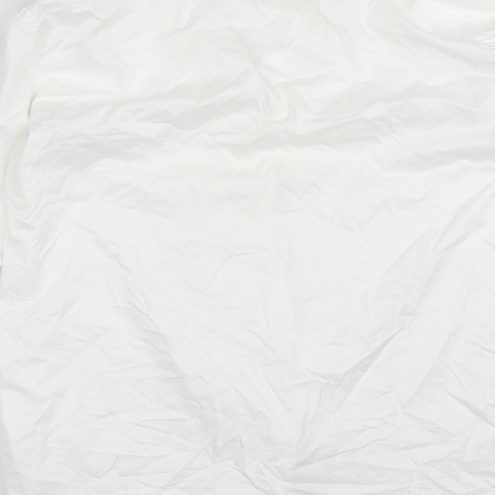 T.M.Lewin Mens White    Button-Up Size 16