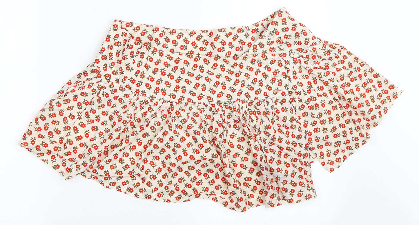 Atmosphere Womens Beige Floral  Mini Skirt Size 8