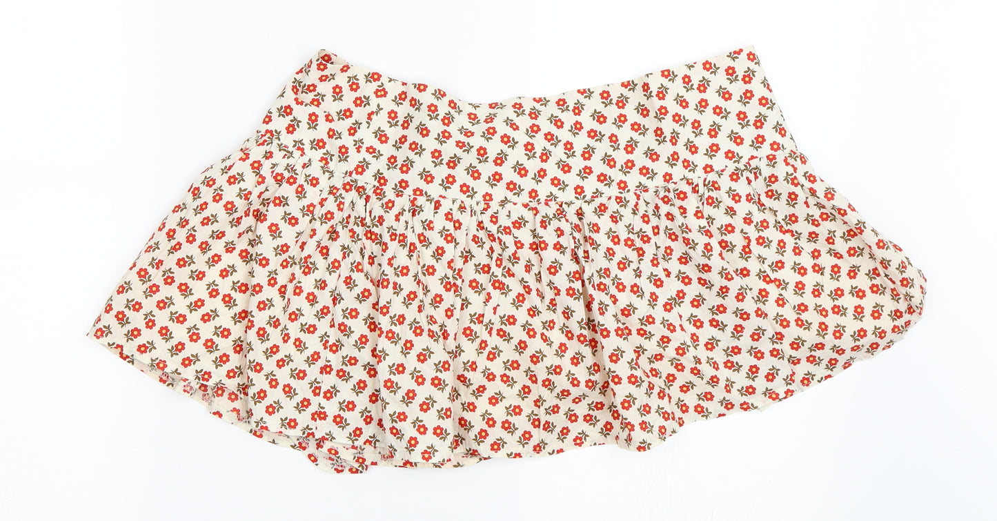 Atmosphere Womens Beige Floral  Mini Skirt Size 8