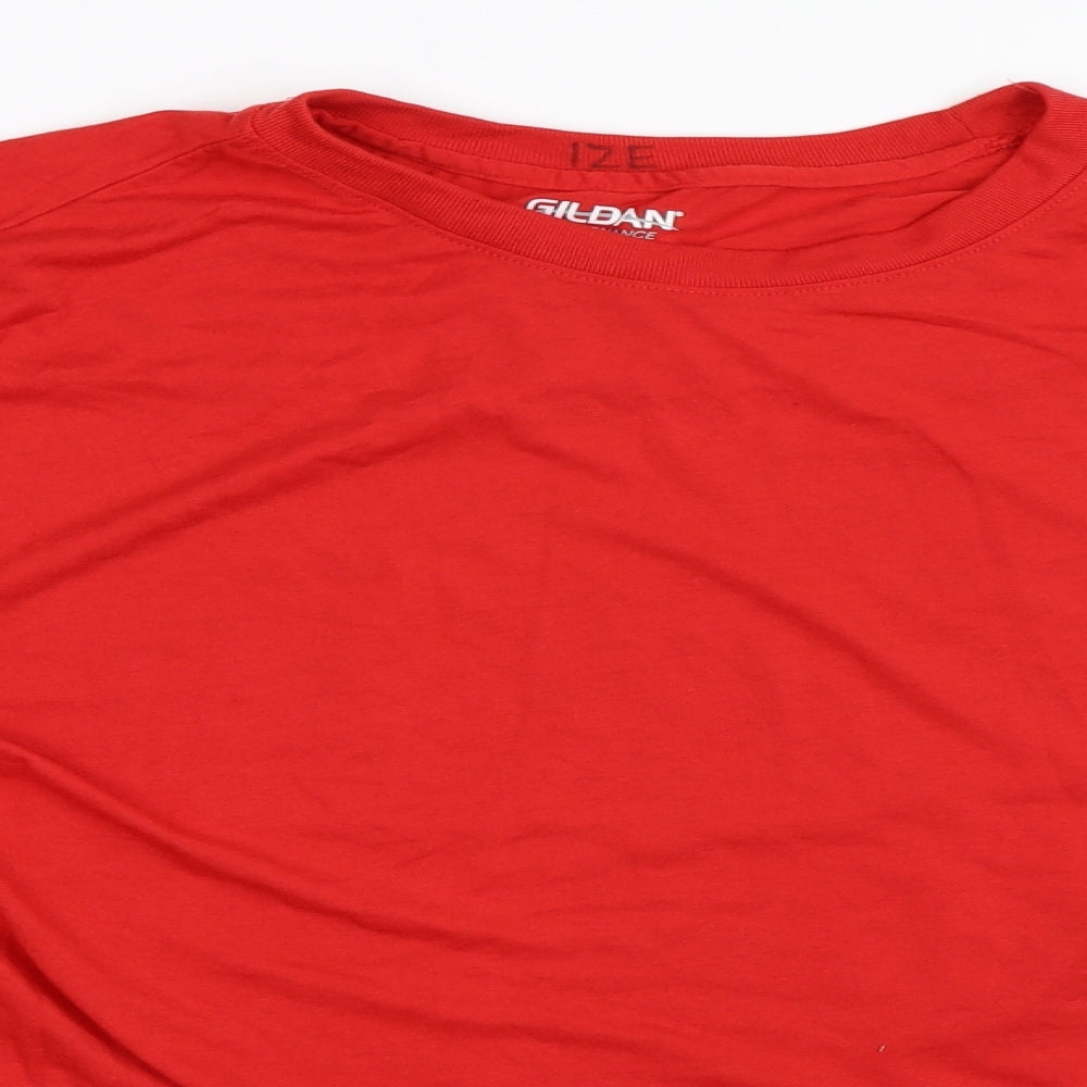 Gildan Mens Red    T-Shirt Size XL