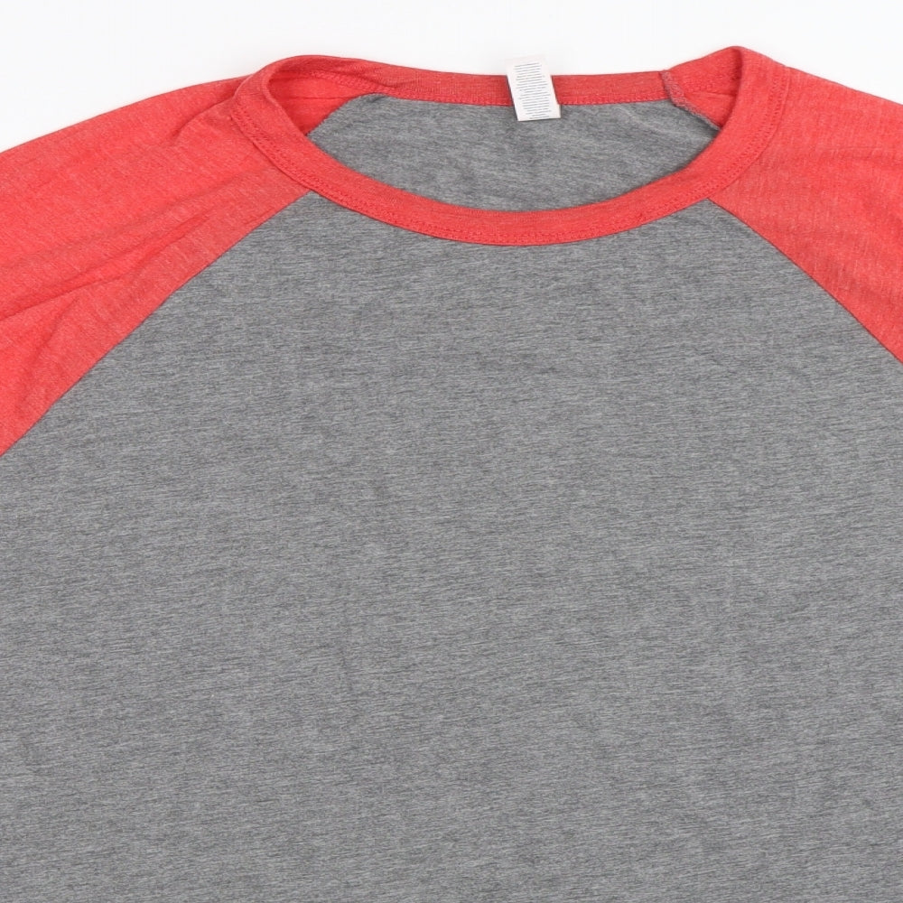 Canvas Mens Grey   Basic T-Shirt Size XL