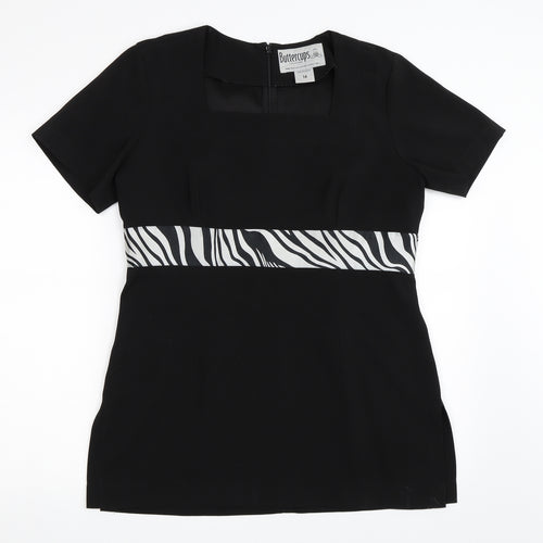 Buttercups Womens Black   Tunic Blouse Size 14