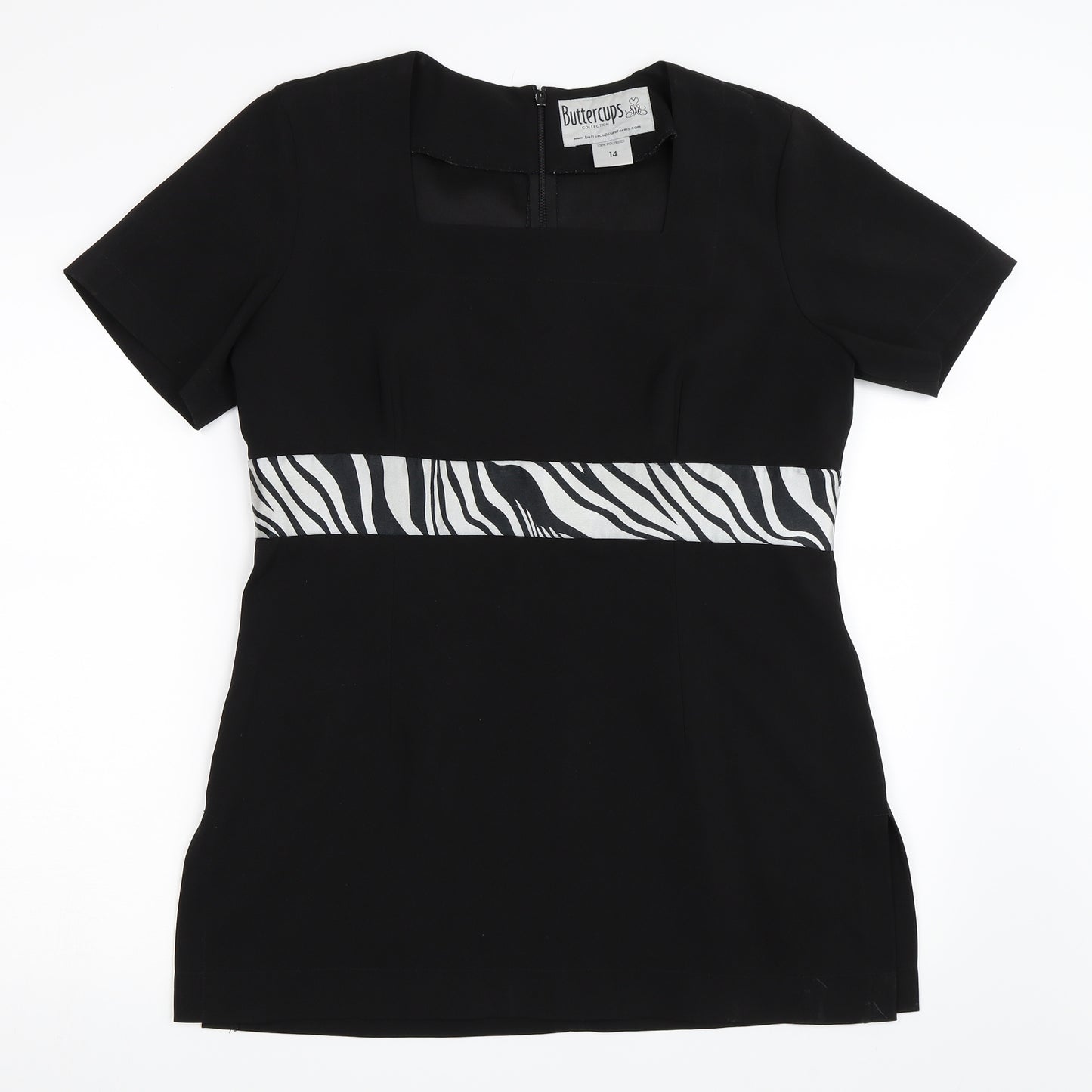 Buttercups Womens Black   Tunic Blouse Size 14