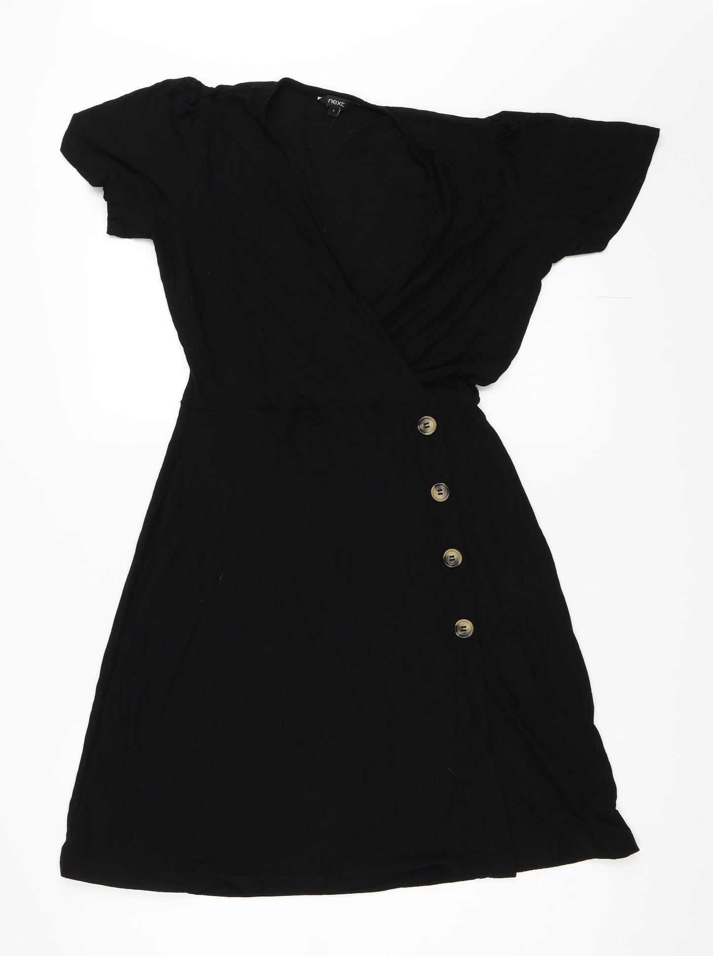 NEXT Womens Black   Wrap Dress  Size 6