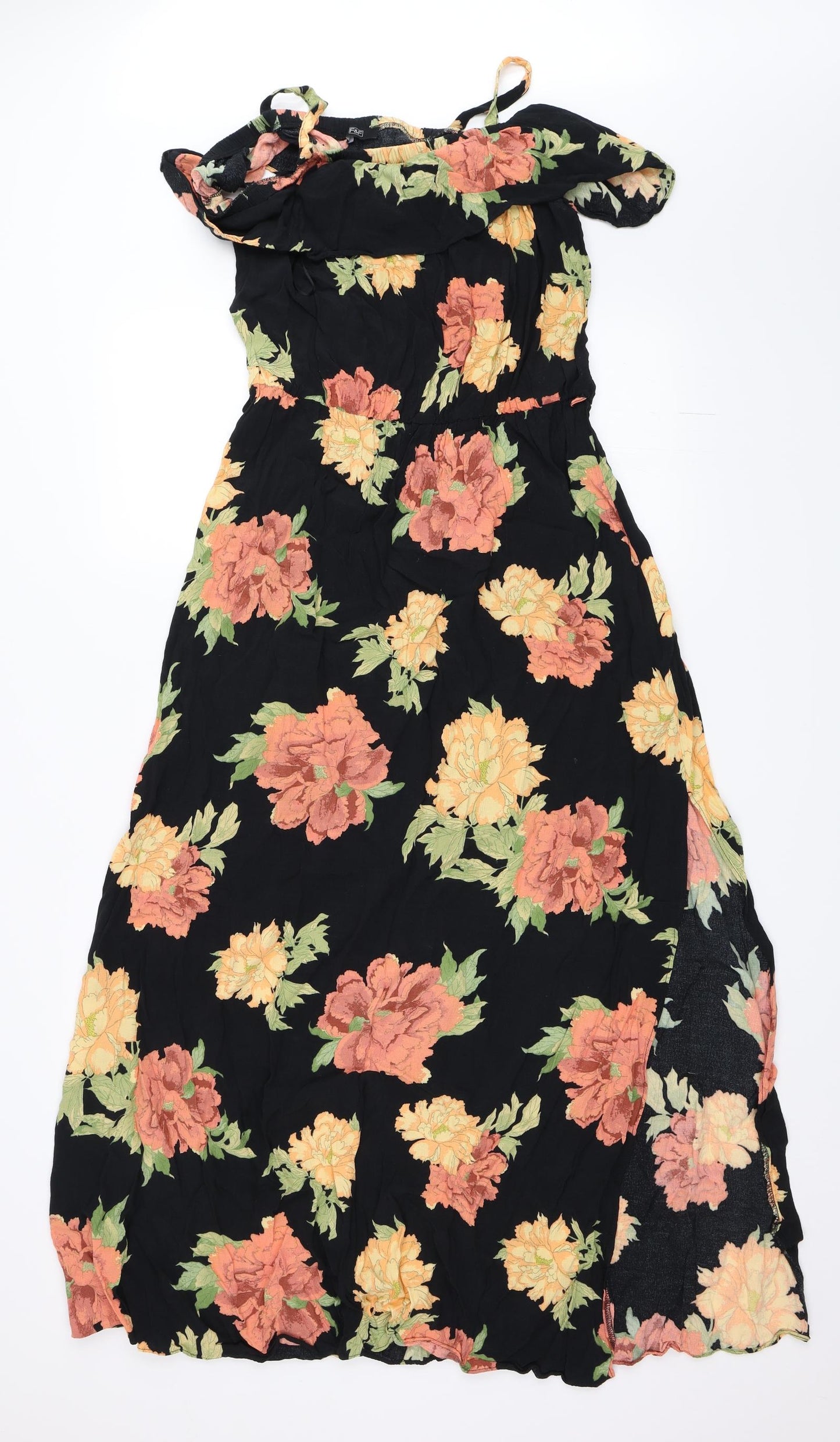 F&F Womens Black Floral  Maxi  Size 16