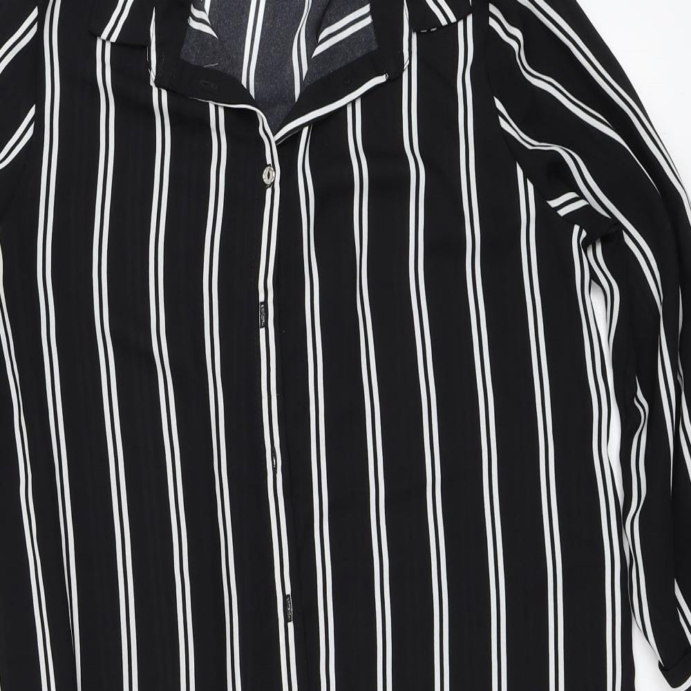 Atmosphere Womens Black Striped  Shirt Dress  Size 12