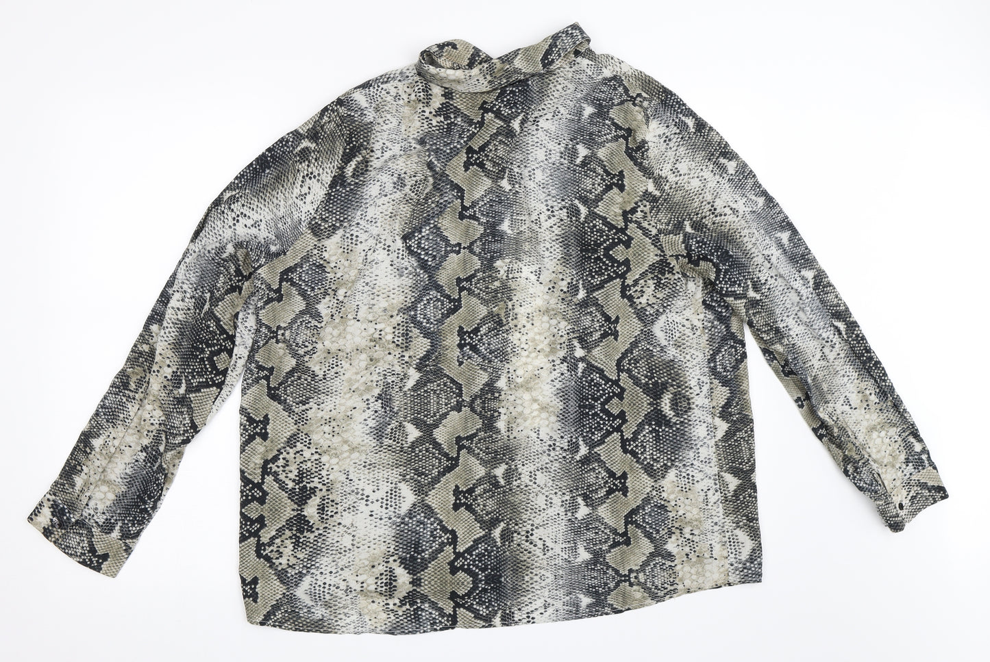 Primark Womens Beige Animal Print  Basic Blouse Size 18