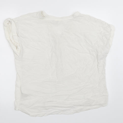 H&M Womens White   Basic Blouse Size 16