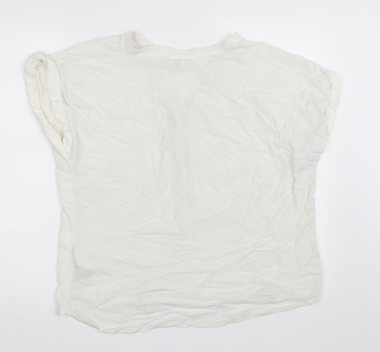 H&M Womens White   Basic Blouse Size 16