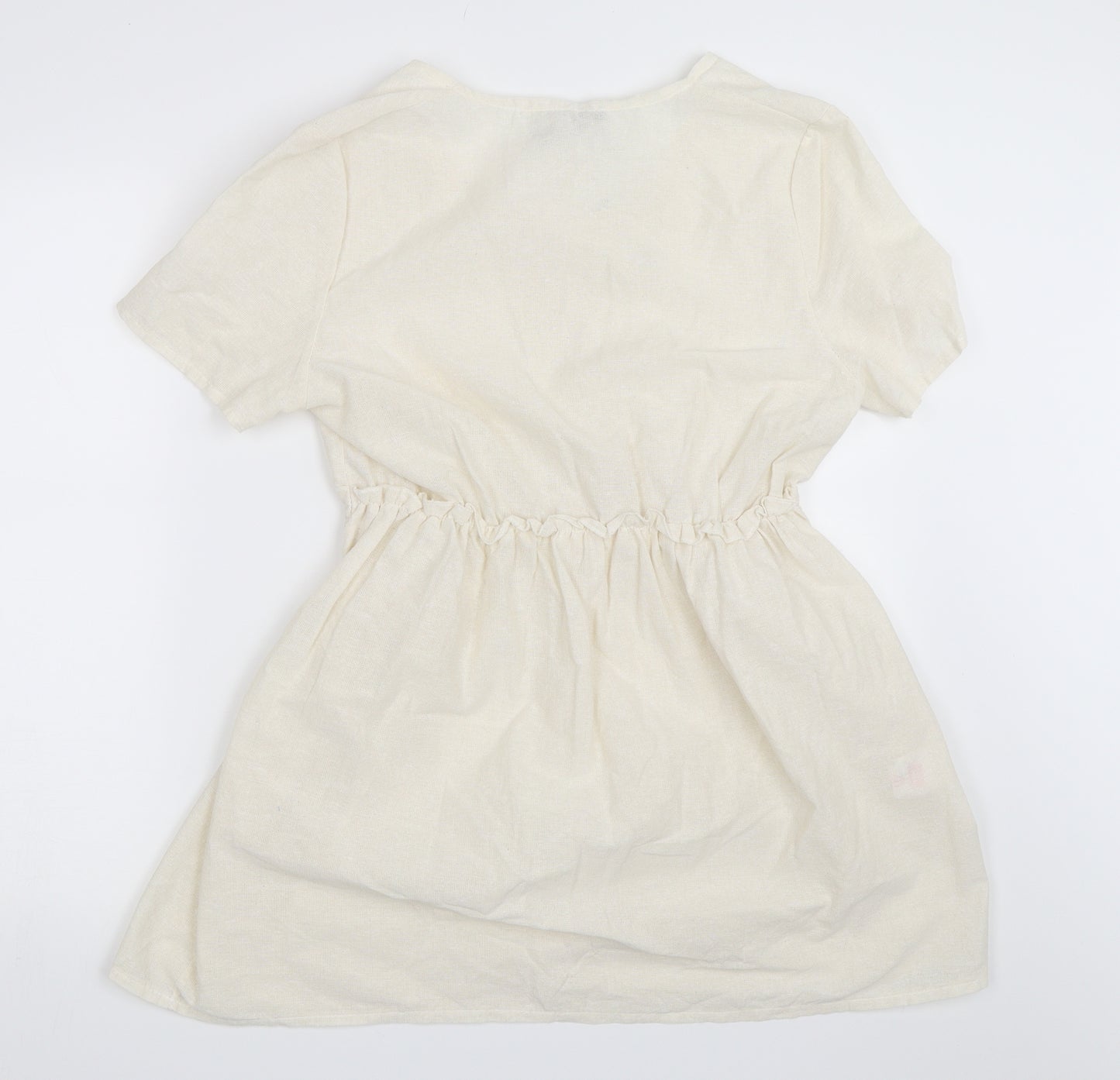 Boohoo Womens Ivory   Skater Dress  Size 12