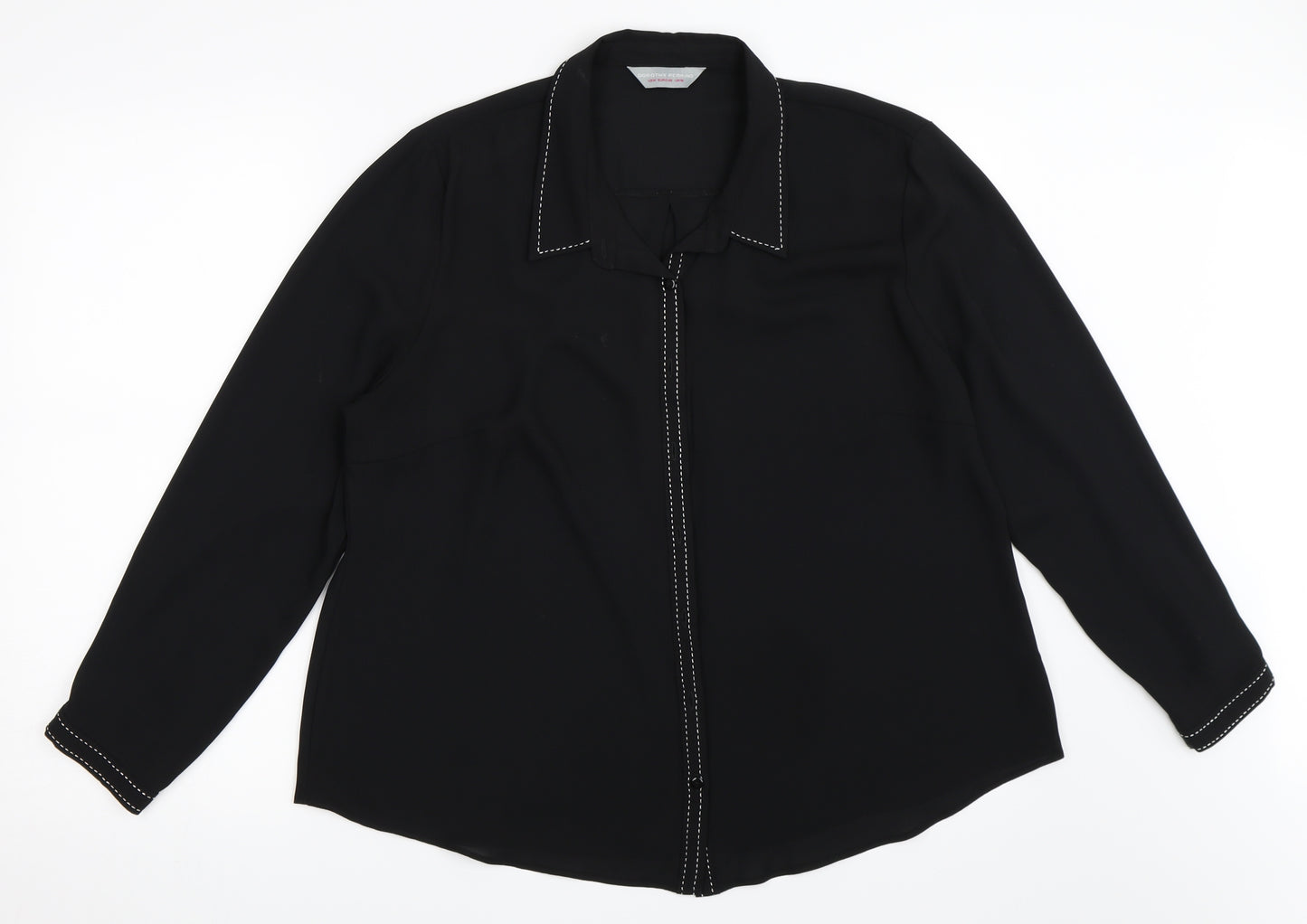 Dorothy Perkins Womens Black   Basic Button-Up Size 18