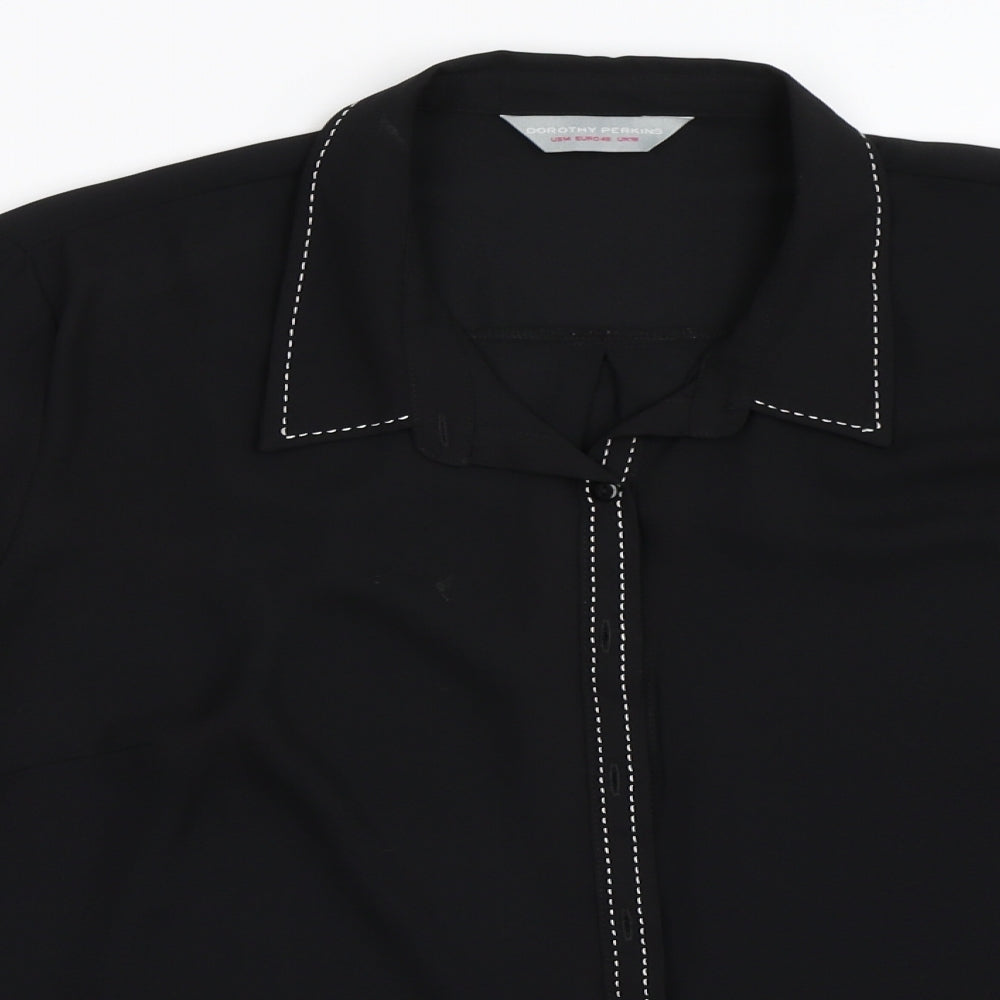Dorothy Perkins Womens Black   Basic Button-Up Size 18