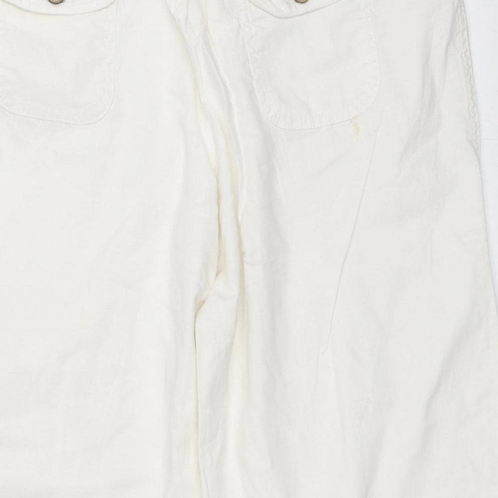 George Womens White   Cropped Trousers Size 16 L20 in