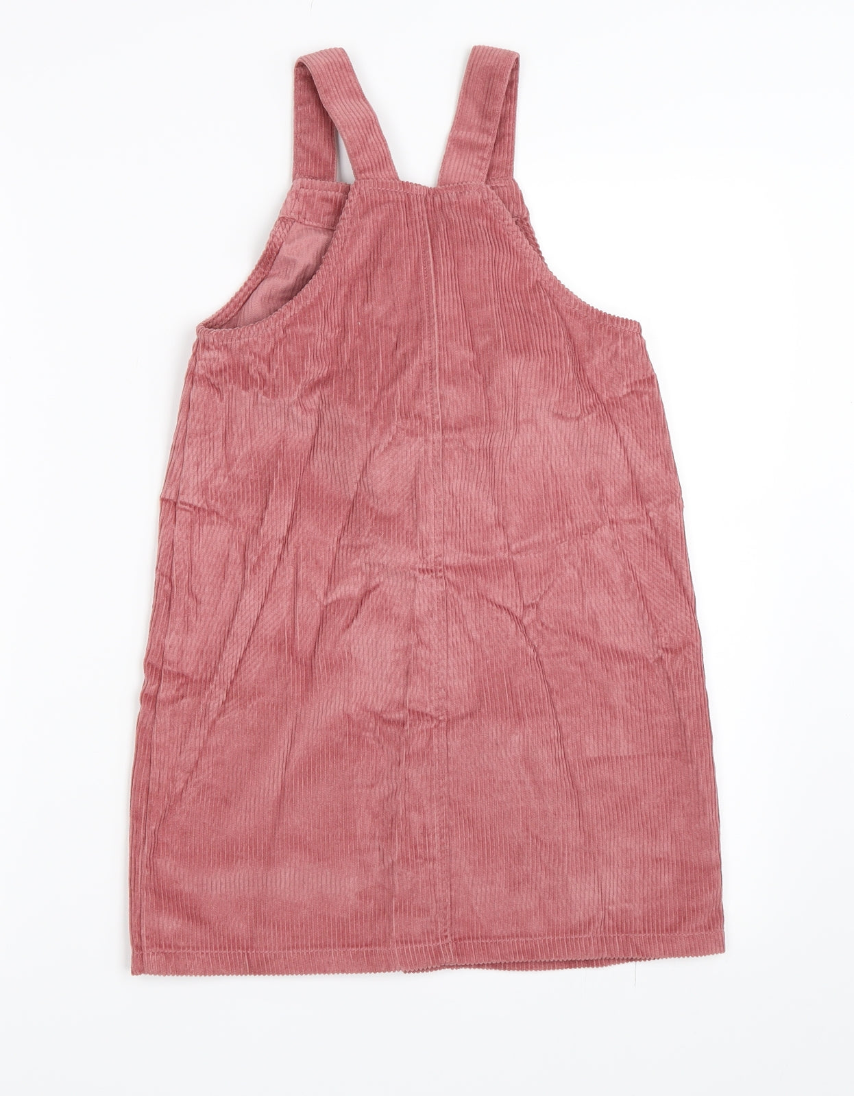 Pep&Co Girls Pink  Corduroy Pinafore/Dungaree Dress  Size 8-9 Years