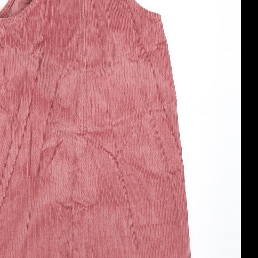 Pep&Co Girls Pink  Corduroy Pinafore/Dungaree Dress  Size 8-9 Years