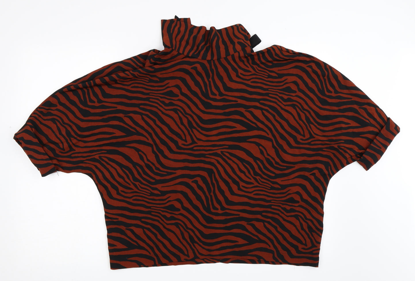 Primark Womens Orange Animal Print  Basic Blouse Size 12