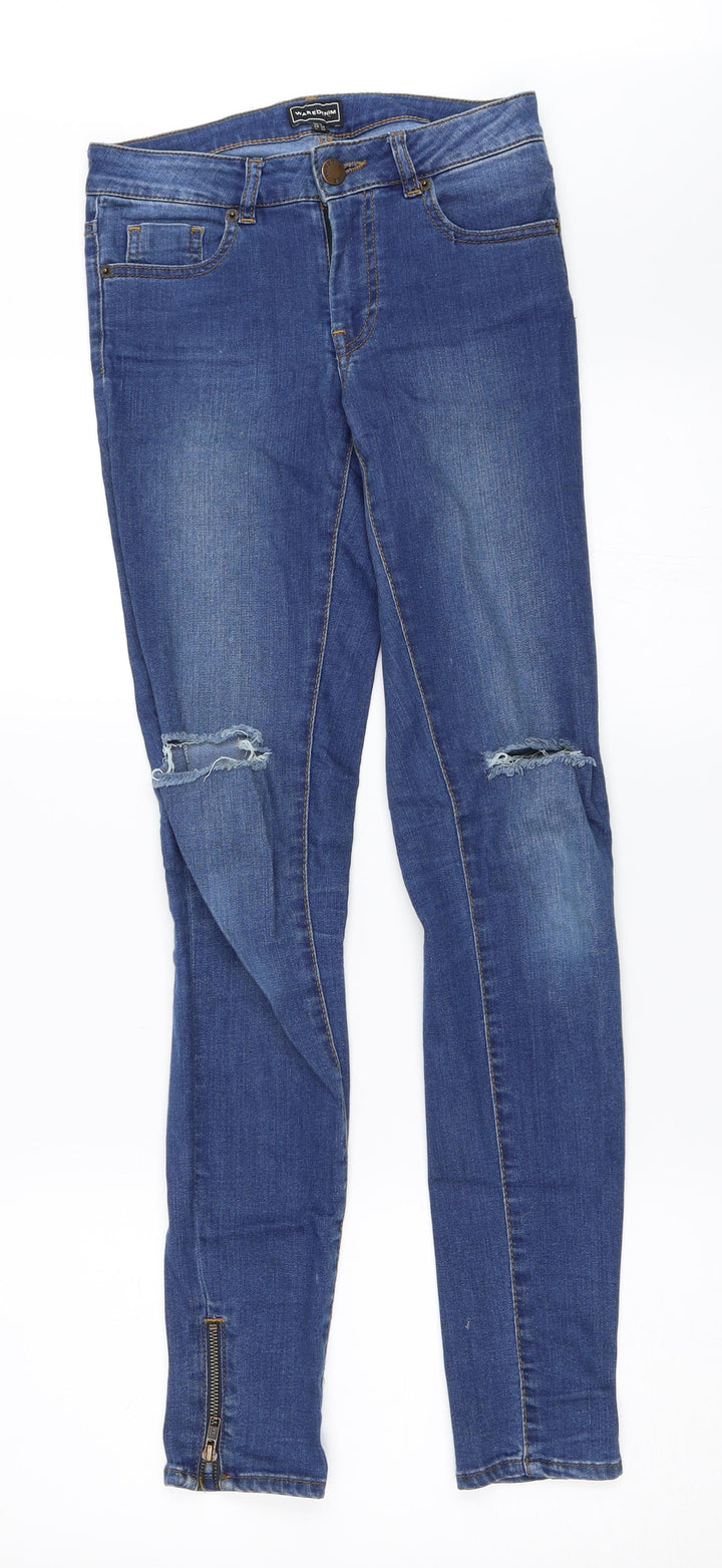 Warehouse Womens Blue  Denim Skinny Jeans Size 6 L31 in