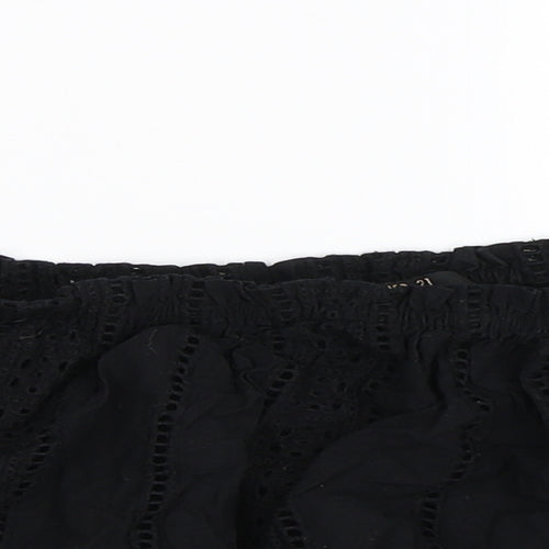 FOREVER 21 Womens Black   Cropped Blouse Size M