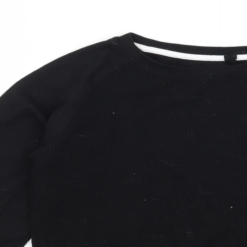 Primark Boys Black  Jersey Basic T-Shirt Size 9-10 Years
