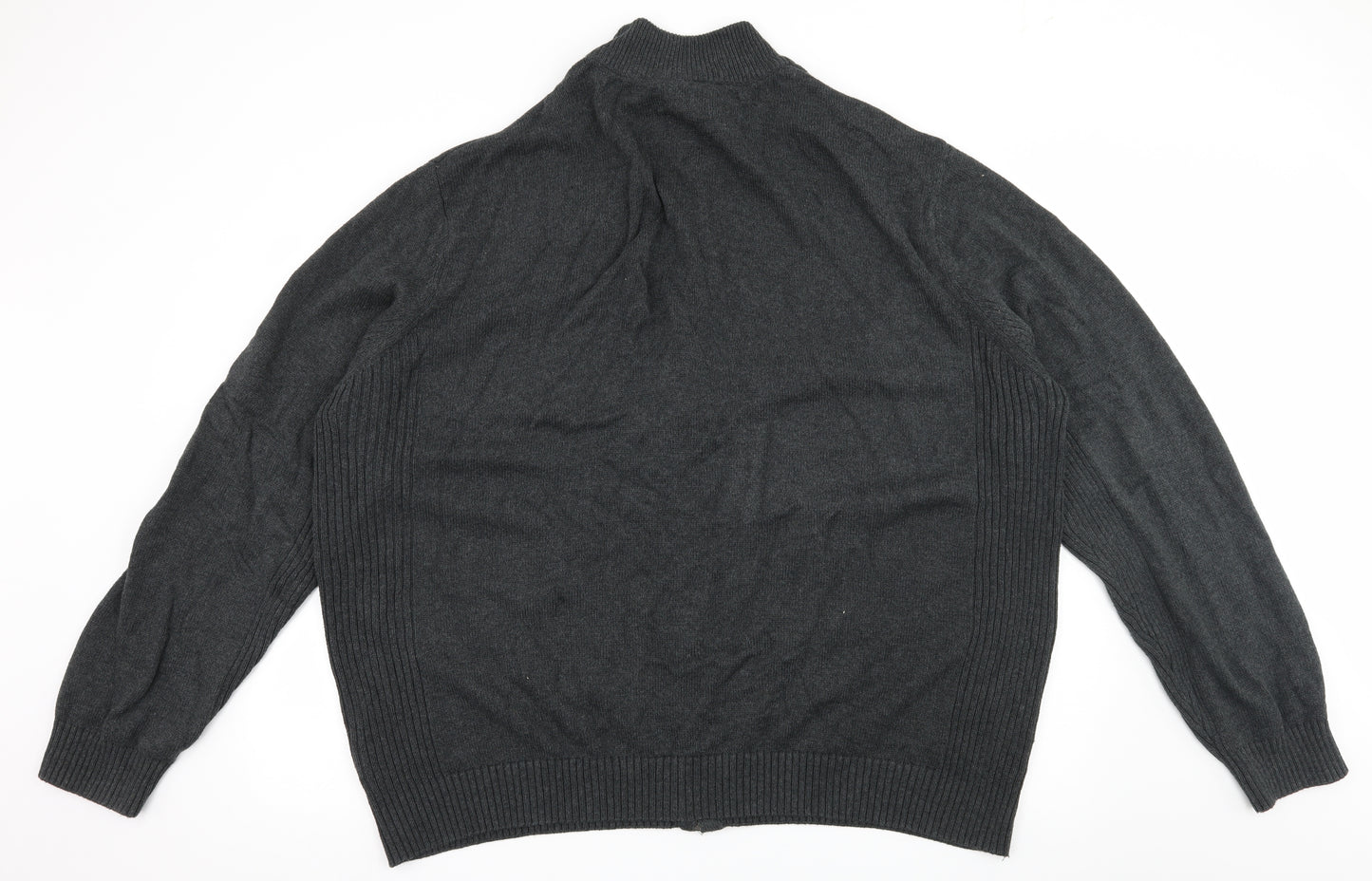 Maine Mens Grey  Knit Cardigan Jumper Size 3XL