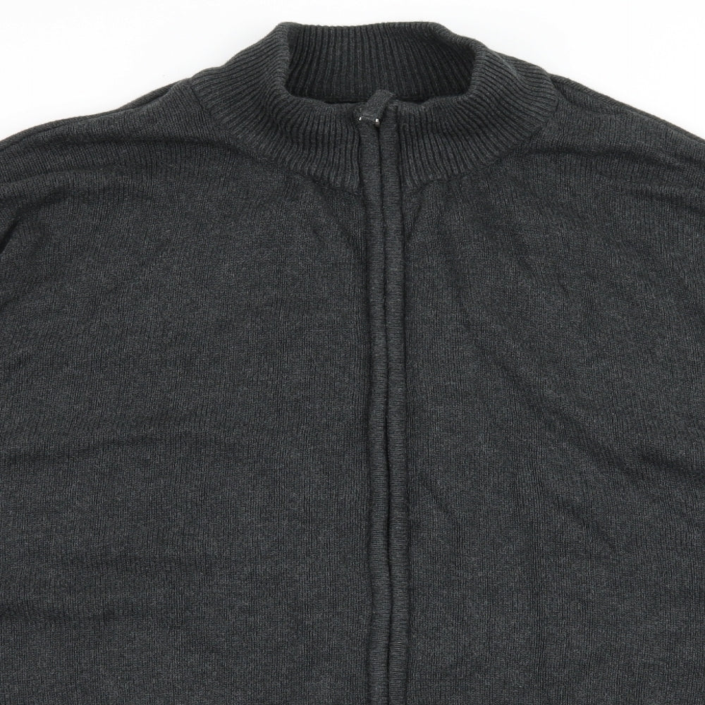 Maine Mens Grey  Knit Cardigan Jumper Size 3XL