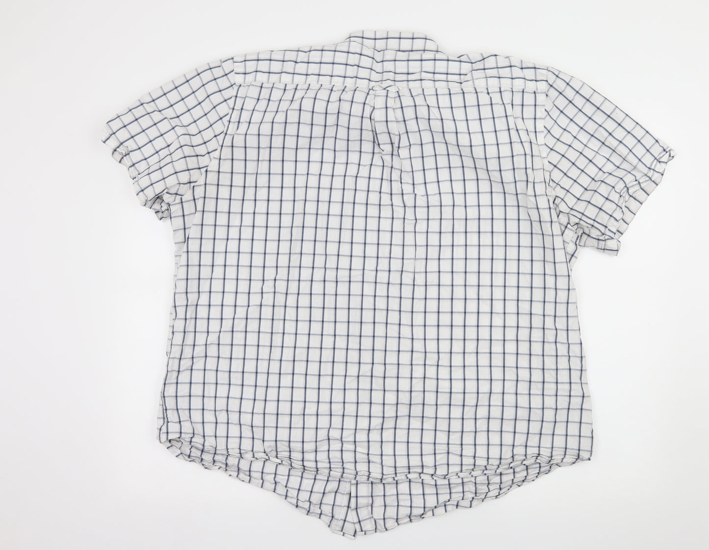Maine Mens White Check   Button-Up Size 2XL
