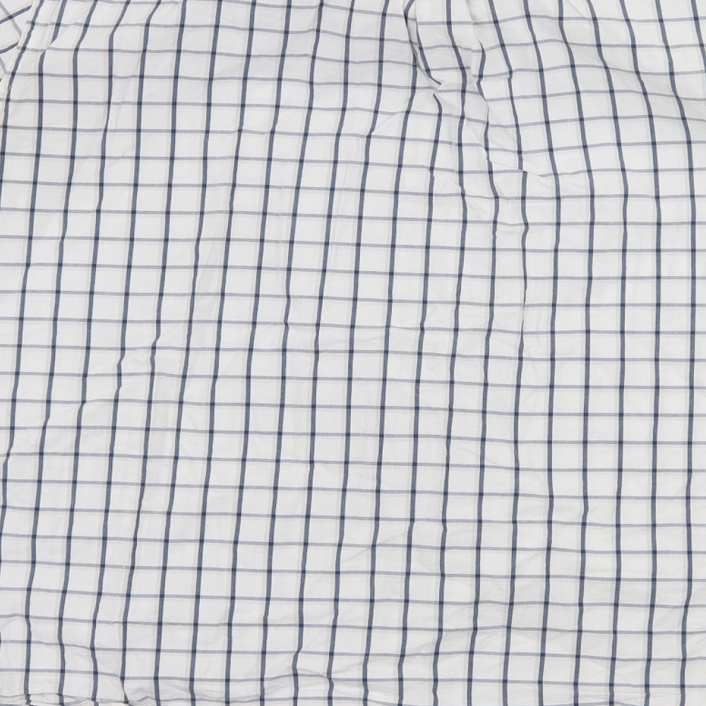 Maine Mens White Check   Button-Up Size 2XL