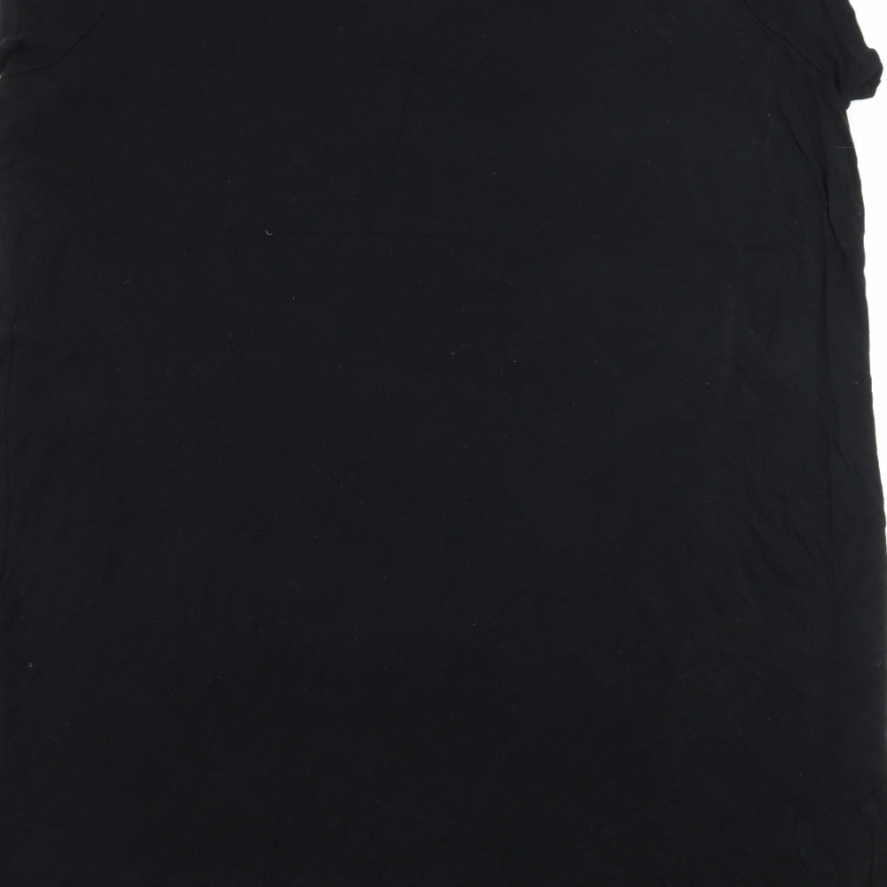 George Womens Black Floral Jersey Basic T-Shirt Size 20  - Love heart