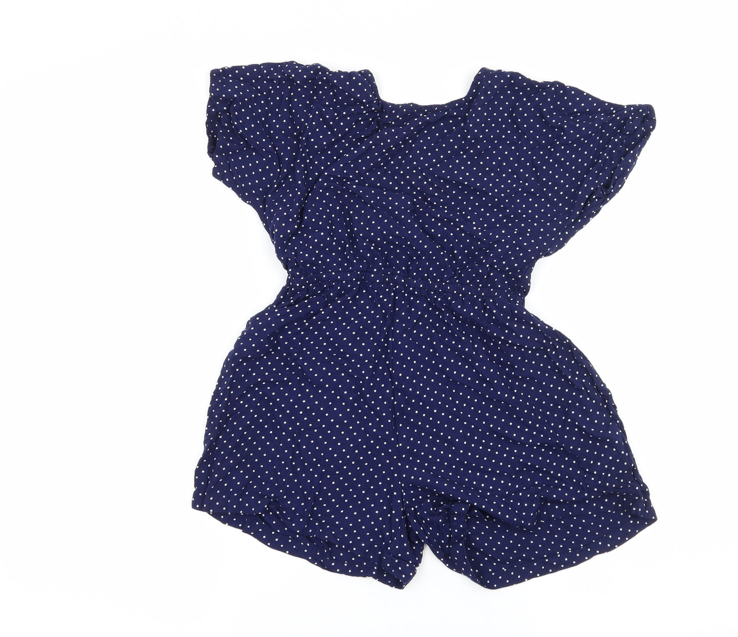 NEXT Womens Blue Polka Dot  Playsuit One-Piece Size 6  - Open back
