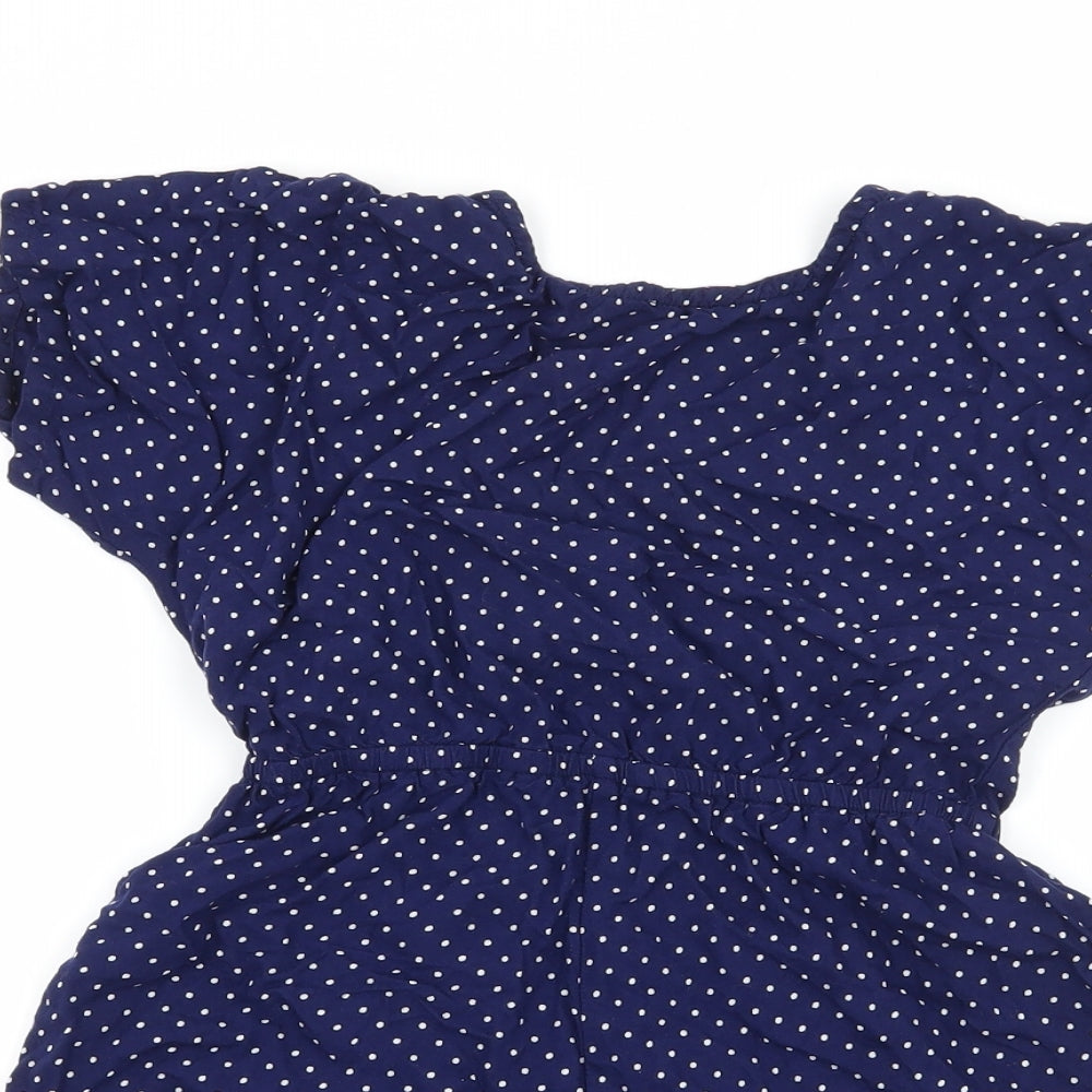 NEXT Womens Blue Polka Dot  Playsuit One-Piece Size 6  - Open back