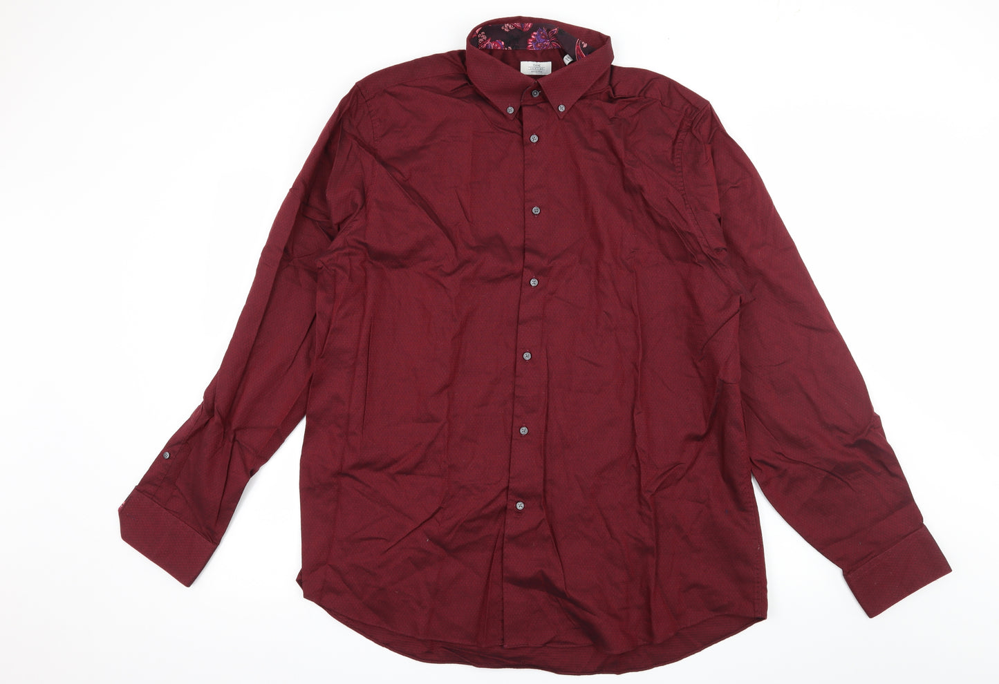 NEXT Mens Red    Dress Shirt Size 18